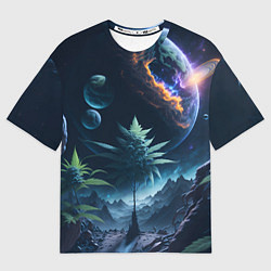 Футболка оверсайз мужская Вид на землю с другой планеты, цвет: 3D-принт