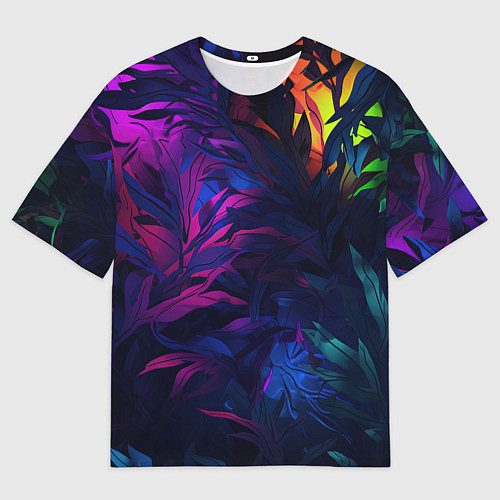 Мужская футболка оверсайз Абстрактный камуфляж в кислотных абстрактных пятна / 3D-принт – фото 1