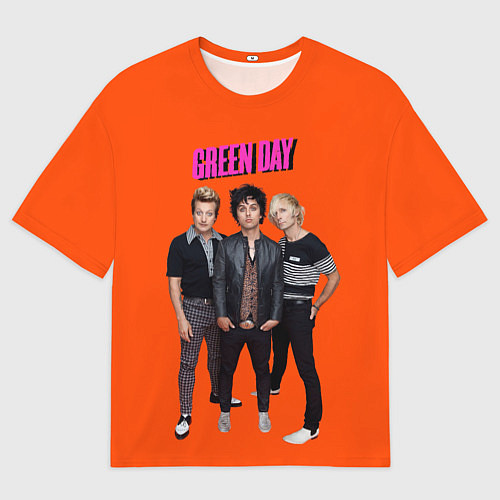 Мужская футболка оверсайз Green Day trio / 3D-принт – фото 1