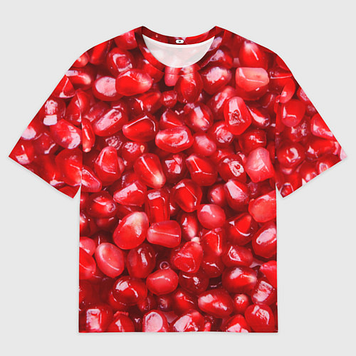 Мужская футболка оверсайз Спелые зёрна граната / 3D-принт – фото 1