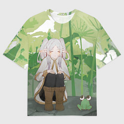 Футболка оверсайз мужская Sousou no Frieren Фрирен Frog, цвет: 3D-принт