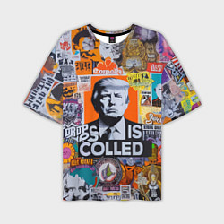 Мужская футболка оверсайз Donald Trump - american сollage