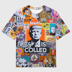 Мужская футболка оверсайз Donald Trump - american сollage