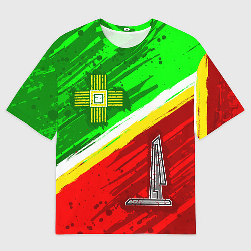 Мужская футболка оверсайз Флаг Зеленограадского АО / 3D-принт – фото 1