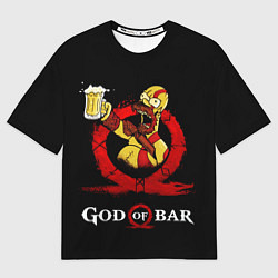 Футболка оверсайз мужская Бог бара, цвет: 3D-принт