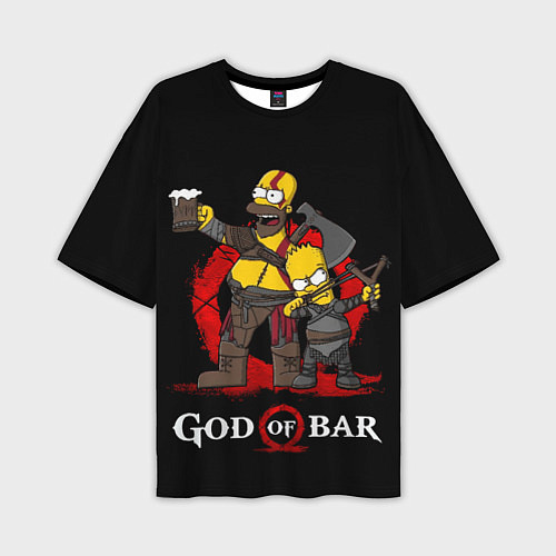 Мужская футболка оверсайз Bar of war / 3D-принт – фото 1