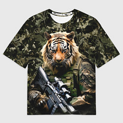 Мужская футболка оверсайз Тиер солдат спецназа