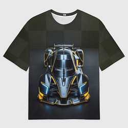 Футболка оверсайз мужская Спорткар Наскар, цвет: 3D-принт