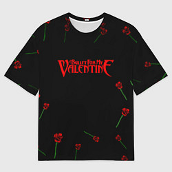 Мужская футболка оверсайз Bullet for my valentine rose album