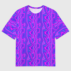 Футболка оверсайз мужская Розовые зигзаги, цвет: 3D-принт