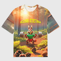 Мужская футболка оверсайз Лесная атлетика