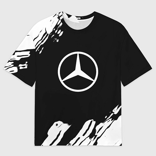 Мужская футболка оверсайз Mercedes benz краски спорт / 3D-принт – фото 1