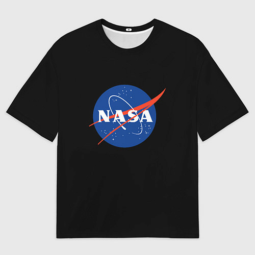Мужская футболка оверсайз NASA logo space / 3D-принт – фото 1