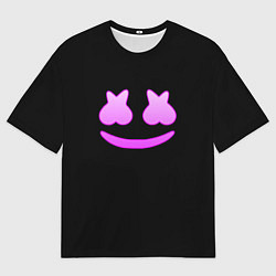 Футболка оверсайз мужская Маршмеллоу розовый градиент лого, цвет: 3D-принт