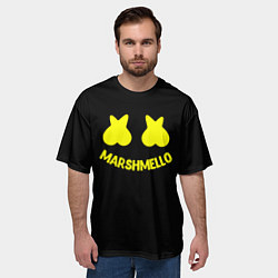 Футболка оверсайз мужская Christopher Comstock yellow logo, цвет: 3D-принт — фото 2