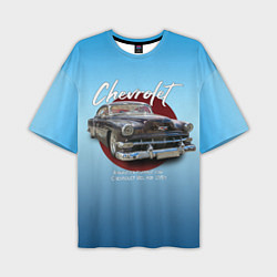 Мужская футболка оверсайз Американский классический автомобиль Chevrolet Bel