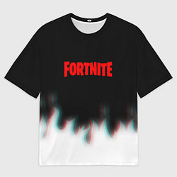 Мужская футболка оверсайз Fortnite flame glitch