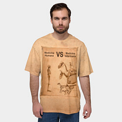 Футболка оверсайз мужская Медицина против ветеринарии, цвет: 3D-принт — фото 2