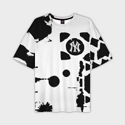 Мужская футболка оверсайз New York yankees - baseball team pattern