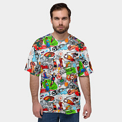 Футболка оверсайз мужская Football it my life, цвет: 3D-принт — фото 2