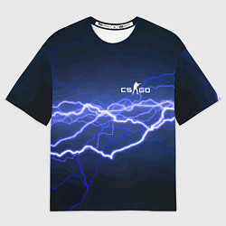 Футболка оверсайз мужская Counter Strike - lightning, цвет: 3D-принт