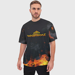Футболка оверсайз мужская Warframe шутер flame, цвет: 3D-принт — фото 2
