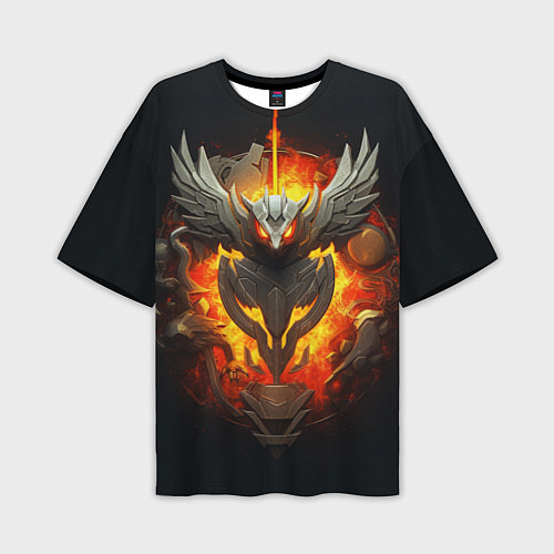 Мужская футболка оверсайз Огненный символ орла / 3D-принт – фото 1