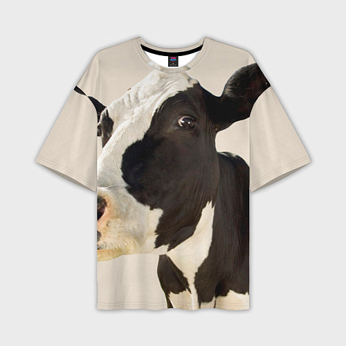 Мужская футболка оверсайз Настоящая корова / 3D-принт – фото 1