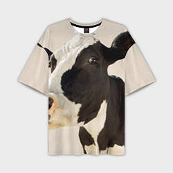 Мужская футболка оверсайз Настоящая корова