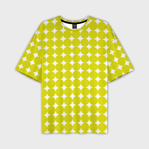Мужская футболка оверсайз Ретро темно желтые круги / 3D-принт – фото 1