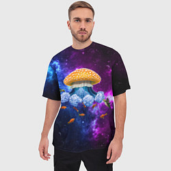 Футболка оверсайз мужская Space mushroom, цвет: 3D-принт — фото 2