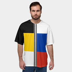 Футболка оверсайз мужская Россия - патриот, цвет: 3D-принт — фото 2