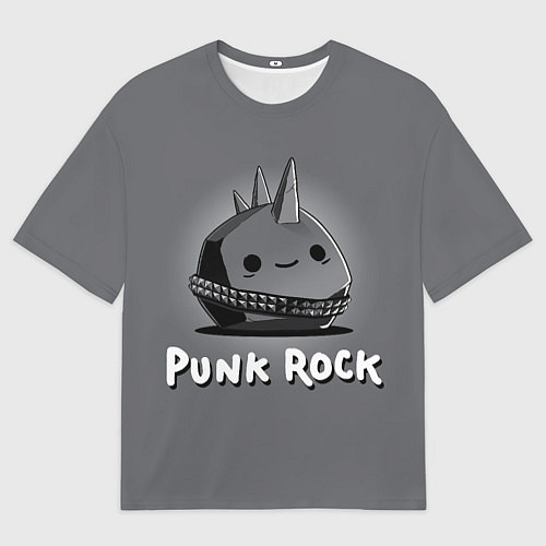 Мужская футболка оверсайз Камень панк / 3D-принт – фото 1