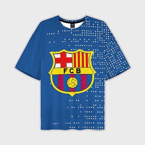 Мужская футболка оверсайз Футбольный клуб Барселона - логотип крупный / 3D-принт – фото 1