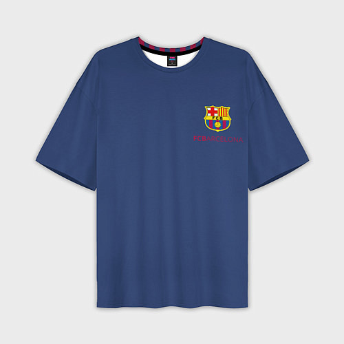 Мужская футболка оверсайз Месси - 10 номер футбольный клуб Барселона / 3D-принт – фото 1