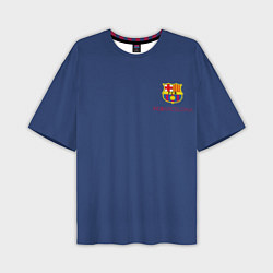 Футболка оверсайз мужская Месси - 10 номер футбольный клуб Барселона, цвет: 3D-принт