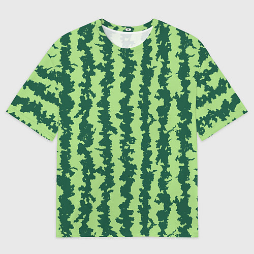 Мужская футболка оверсайз Арбузный фон / 3D-принт – фото 1