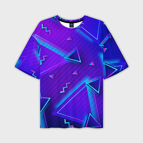 Мужская футболка оверсайз Neon Pattern colored / 3D-принт – фото 1