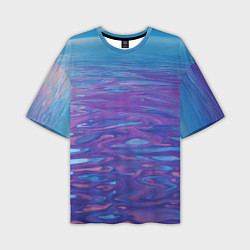 Мужская футболка оверсайз Абстрактная вода живописная