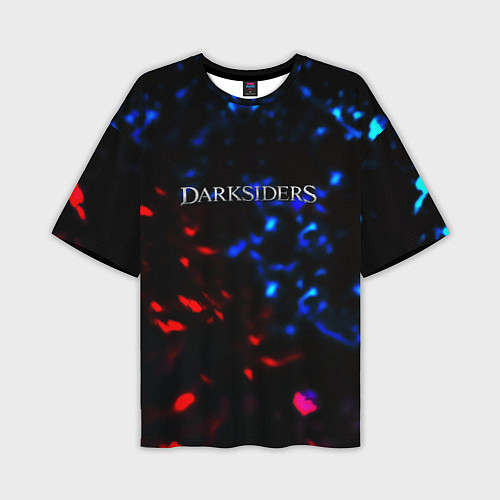 Мужская футболка оверсайз Darksiders space logo / 3D-принт – фото 1