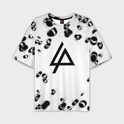 Футболка оверсайз мужская Linkin park краски текстура, цвет: 3D-принт