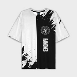 Мужская футболка оверсайз Ramones краски абстракция