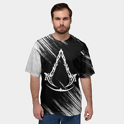 Футболка оверсайз мужская Assassins creed Mirage - потертости, цвет: 3D-принт — фото 2