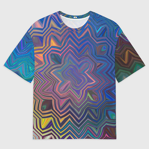 Мужская футболка оверсайз Абстрактная мандала / 3D-принт – фото 1