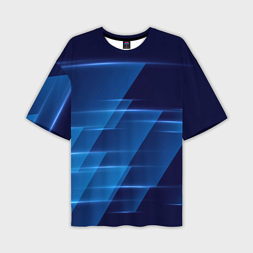 Мужская футболка оверсайз Blue background / 3D-принт – фото 1