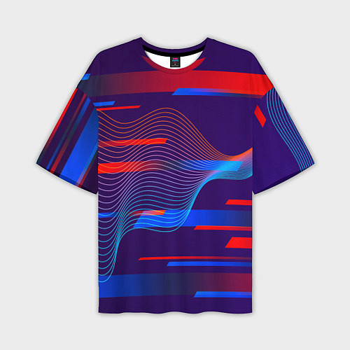 Мужская футболка оверсайз Abstraction colored / 3D-принт – фото 1
