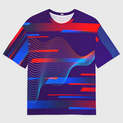 Мужская футболка оверсайз Abstraction colored / 3D-принт – фото 1