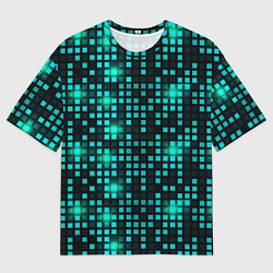 Мужская футболка оверсайз Неоновый светящийся