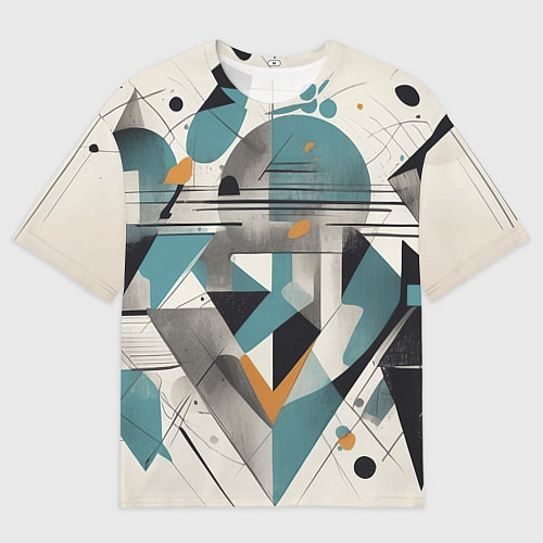 Мужская футболка оверсайз Три человека авангард / 3D-принт – фото 1