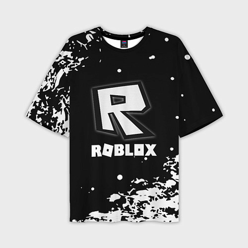 Мужская футболка оверсайз Roblox белая краска / 3D-принт – фото 1